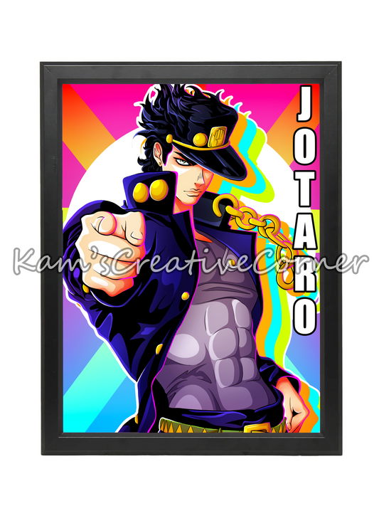 Anime Art Poster, JoJo Poster, Colorful Wall Decor, Gift for Anime Fans, Unique Home Decoration