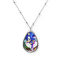 Blue Hedgehog Oval Necklace, Fan Jewelry, Gift for Gamers, Kids Accessories, Unique Layered Necklace